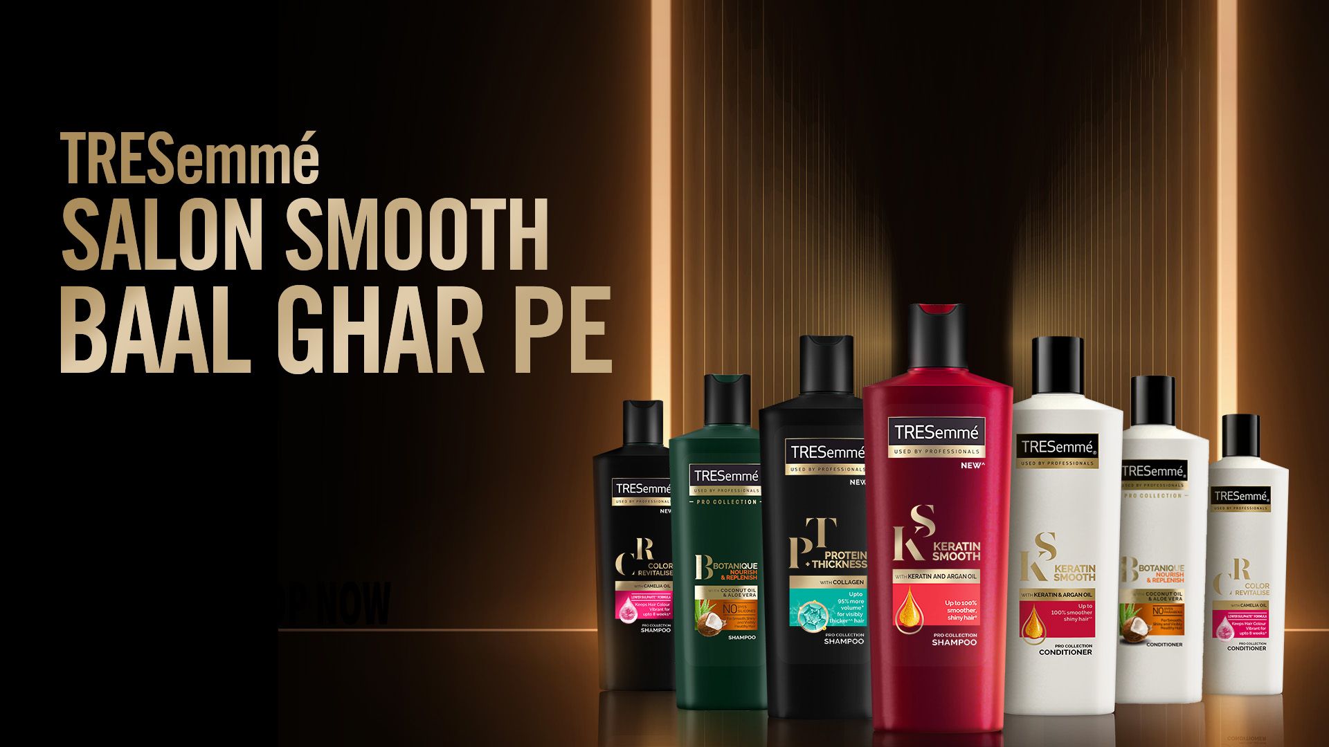 A collection of TRESemmé hair products