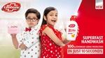 Two children hold Lifebuoy soap products and face the camera. Lifebuoy is one of Unilever’s most popular brands in Pakistan.