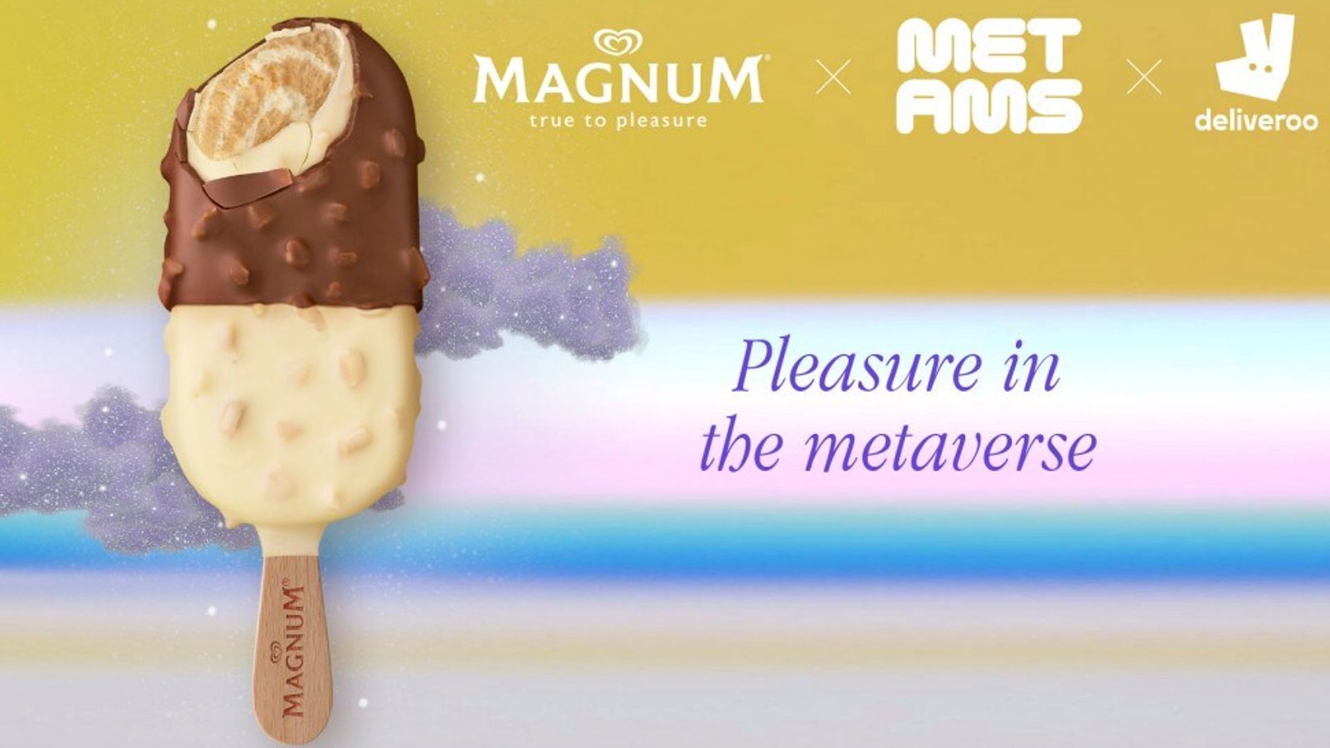 A photo of the Magnum Double format launched at MET AMS Metaverse festival in Amsterdam